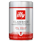illy ground coffee moka pot blend 250g, imported from the UK