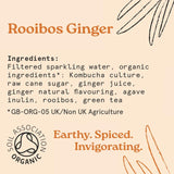 HOLOS Organic Sparkling Tea Rooibos Ginger 250ml, UK version