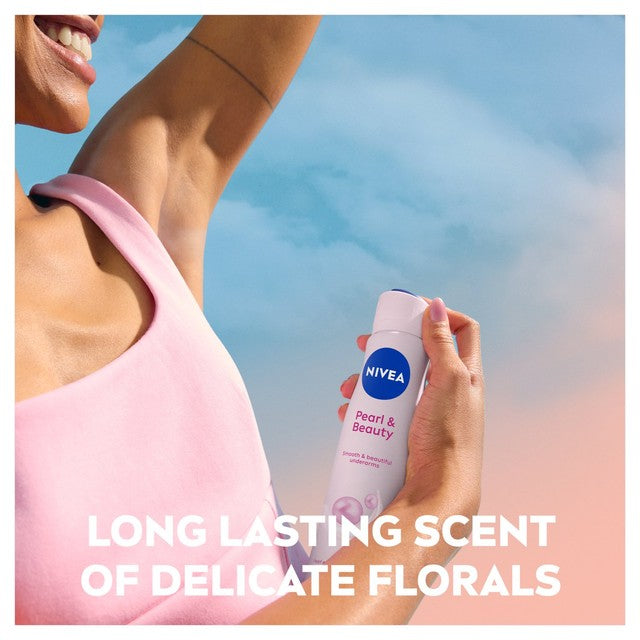 Nivea Pearl & Beauty anti-perspirant deodorant spray 250ml, imported from the UK