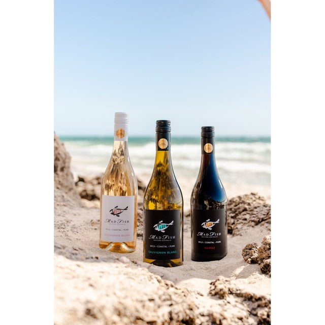 Mad Fish Shiraz red wine 75cl, imported from the UK