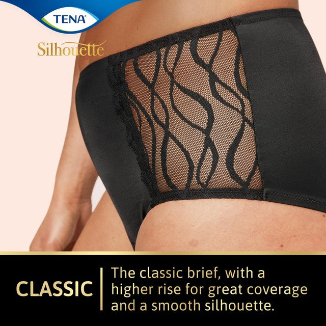 TENA Lady Silhouette washable incontinence underwear black size M (British brand)
