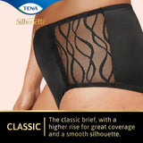 TENA Lady Silhouette washable incontinence underwear black size M (British brand)