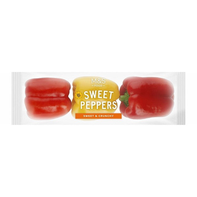 M&S sweet peppers 3 pack, imported from the UK