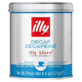 Illy decaf ground coffee 125g, UK version