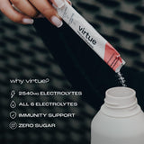 Virtue electrolytes hydration powder strawberry lemonade 12 x 5g (British brand)