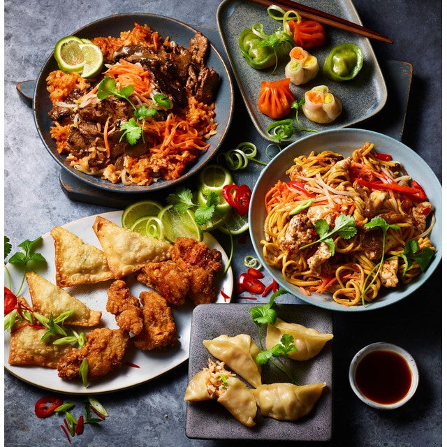 M&S Shanghai beef udon noodles 400g, imported from the UK