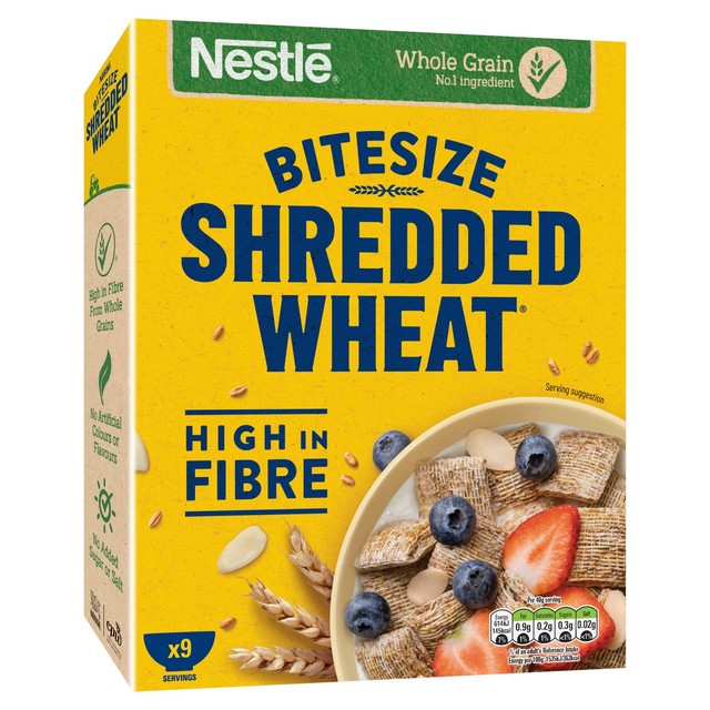 Nestle Shredded Wheat Bitesize cereal 370g (British brand)