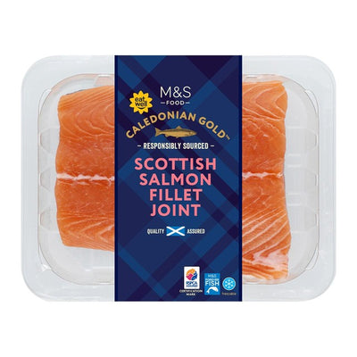 M&S Scottish Salmon Fillet Joint Skin On 500g