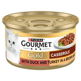 Gourmet Gold Casserole Duck and Turkey Wet Cat Food 85g