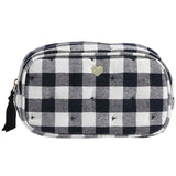 M&S blue and white gingham cosmetic bag, imported from the UK