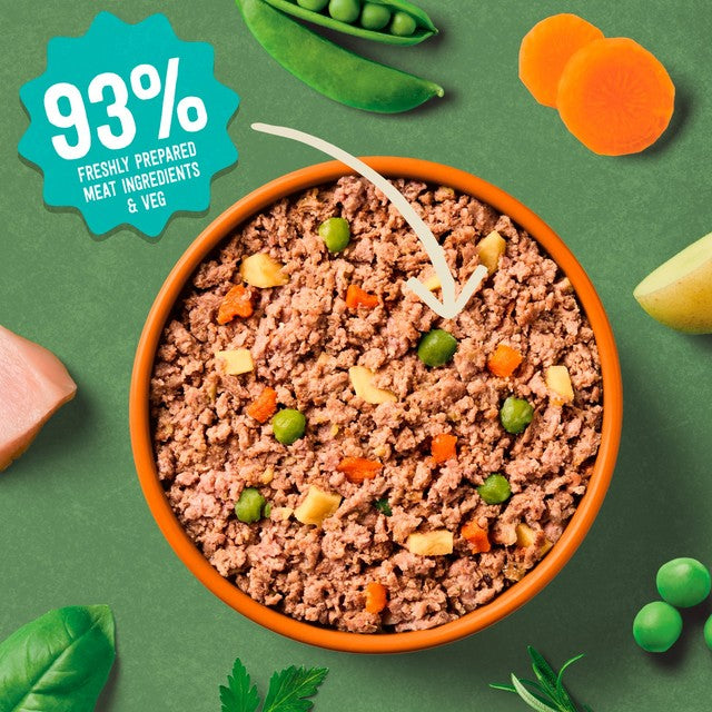 Harringtons puppy grain-free wet dog food tray, chicken, 380g, UK version