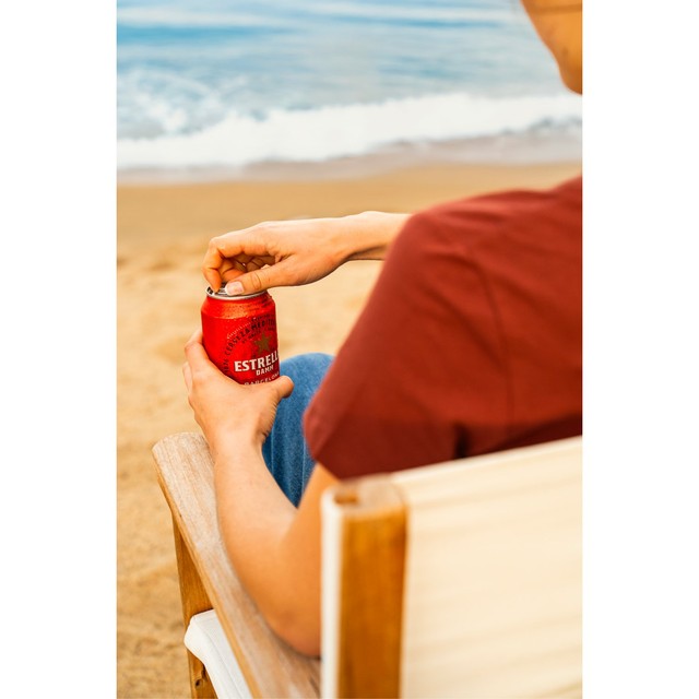 Estrella Damm premium lager beer 6 x 330ml cans - British product