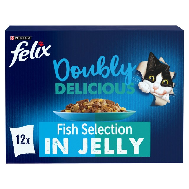 Felix wet cat food fish selection 12x85g - British product