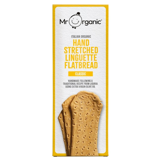 Mr Organic Classic Linguette Flatbread 150g, imported from the UK
