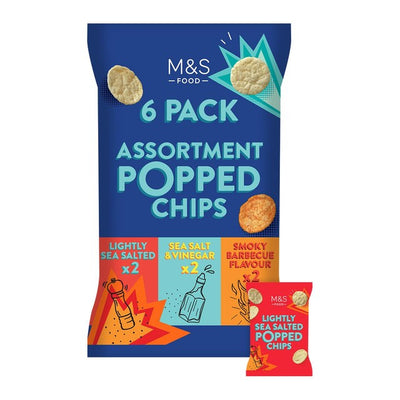 Chips de pomme de terre éclatées M&S assorties en multipack