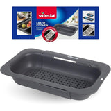 Vileda Sinkside Extending Strainer Grey Kitchen Strainer