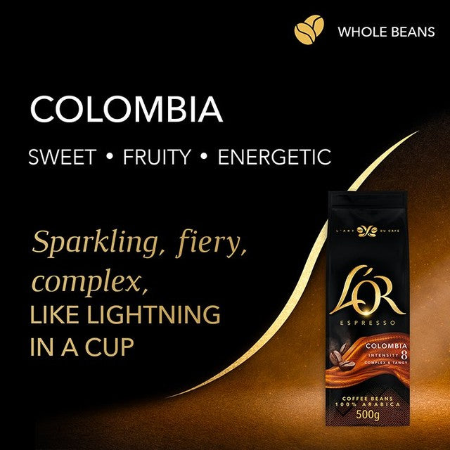 L'OR Colombia Intensity 8 coffee beans 500g, UK version