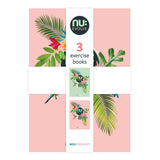 Nuco Nu Evolve Tropical A5 Stitched Notebook 3 pack 200 pages