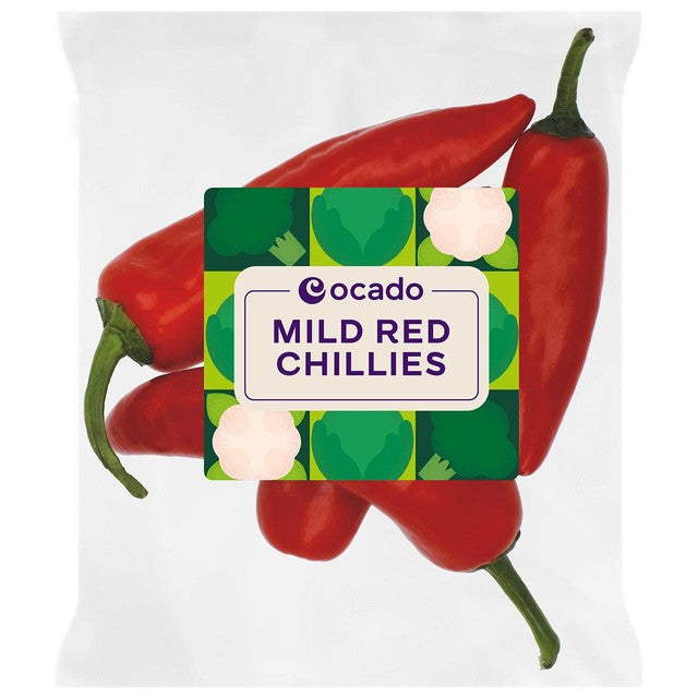 Ocado mild red chillies 60g, imported from the UK