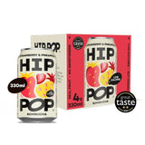Hip Pop Strawberry & Pineapple Sparkling Kombucha Tea 4 x 330ml