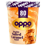 Oppo double salted caramel swirl ice cream 475ml, imported from the UK