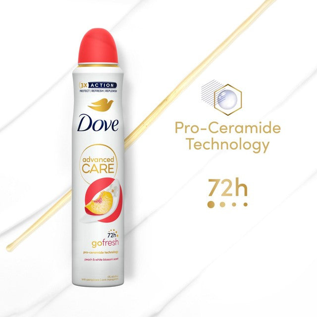 Dove Peach and White Blossom anti-perspirant spray 200ml - British product