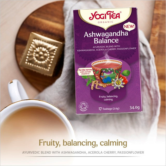 Yogi Tea Ashwagandha Balance herbal tea 17 teabags (British brand)