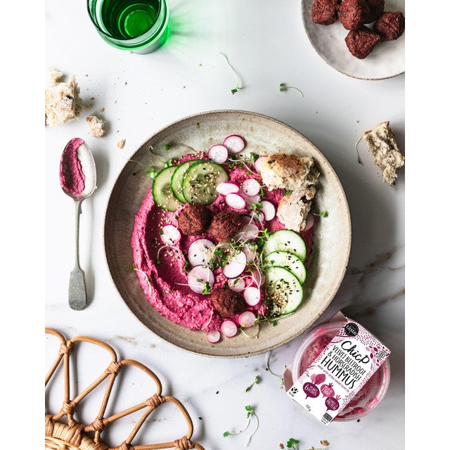 ChicP beetroot and horseradish hummus 300g - British product