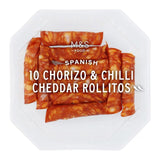 M&S Chorizo & Chilli Cheddar Rollitos Party Snack 10 per pack