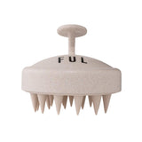 FUL Scalp Massager Brush White Silicone Exfoliator