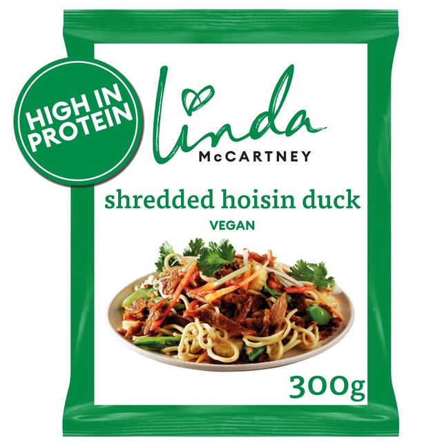 Linda McCartney vegetarian shredded hoisin duck 300g, UK version