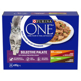 Purina One wet cat food Mini Fillets Selective Palate 8 x 85g, imported from the UK