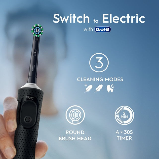 Oral-B Vitality Pro black lilac electric toothbrush duo pack, imported from the UK