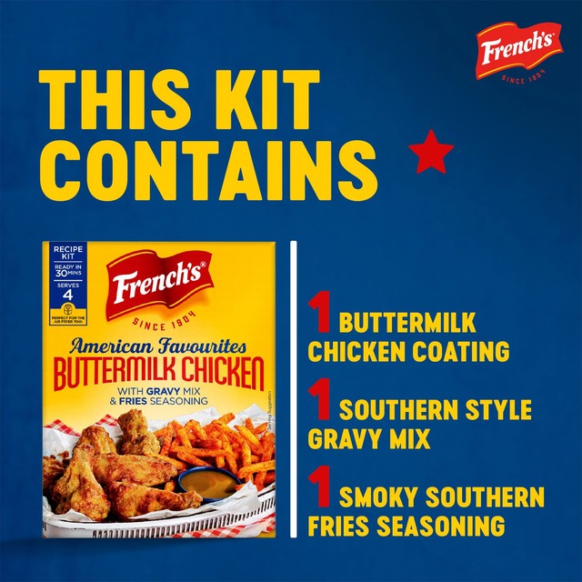 French's Buttermilk Chicken with Fries Seasoning Recipe Kit 85g - British product