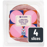 Ocado British Thick Cut Roast Ham Slices 4 Slices