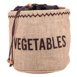 Natural Elements Vegetable Jute Sack Storage Bag 21cm x 21cm x 20cm