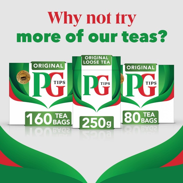 PG Tips original black tea bags 160 count, imported from the UK