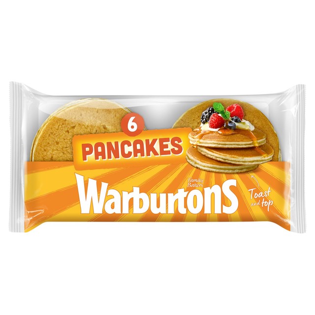 Warburtons Soft & Sweet Pancakes 6 pack (British brand)