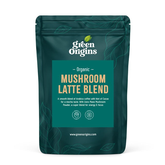 Green Origins Organic Super Mushroom Latte Blend 100g, UK version