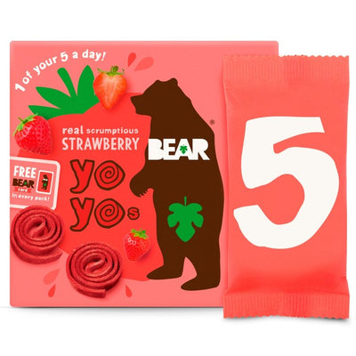 Bear Fruit Yoyos Strawberry Fruit Rolls 5 x 20g