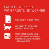Frontline Cat Wormer Film Coated Tablets 2 per pack - British product
