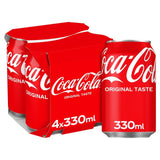 Coca-Cola Original Taste Cola Soft Drink 4 x 330ml