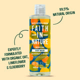 Faith in Nature grapefruit and orange body wash 400ml - British product