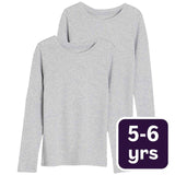 M&S Heatgen Thermal Tops grey marl 5-6 years, imported from the UK
