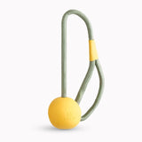Beco Pets Natural Rubber Slinger Ball Yellow Dog Ball and Rope Toy