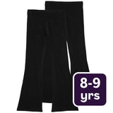 M&S Girls Cotton Flared Leggings, 8-9 Years, Black