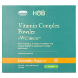 Holland & Barrett Wellmune Vitamin Complex Powder Orange Flavour Immune Support Supplement 30 Sachets