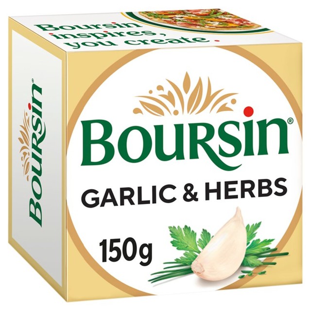 Boursin Garlic & Herbs soft cheese 150g - British product