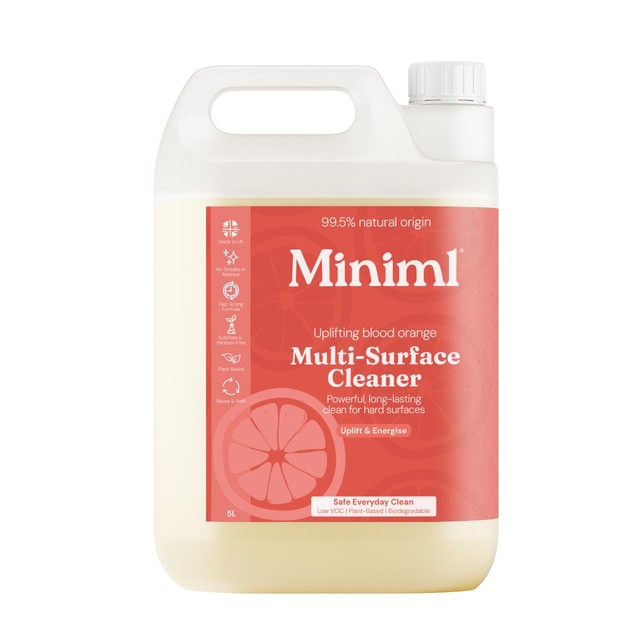 Miniml Multi-Surface Cleaner Blood Orange 5L, imported from the UK