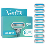 Gillette Venus Smooth Razor Blade Refills 8 Blades